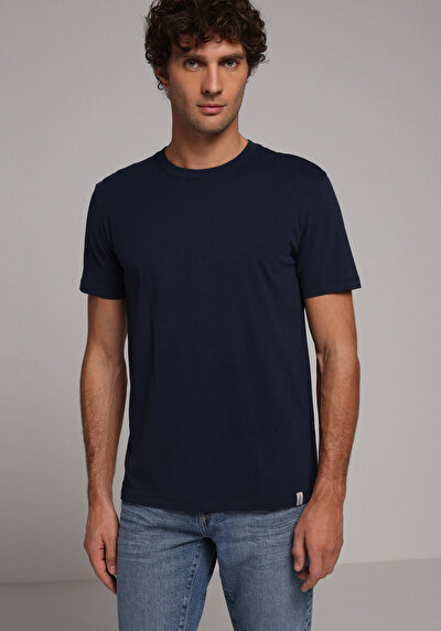 Image de T-shirt À Manches Courtes Marine Regular Fit Droit Homme
