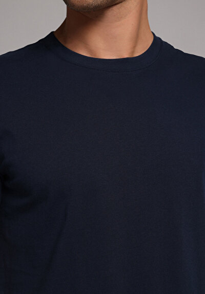 Image de T-shirt À Manches Courtes Marine Regular Fit Droit Homme