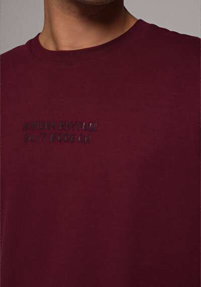 Image de T-shirt À Manches Courtes Violet Comfort Fit Droit Homme