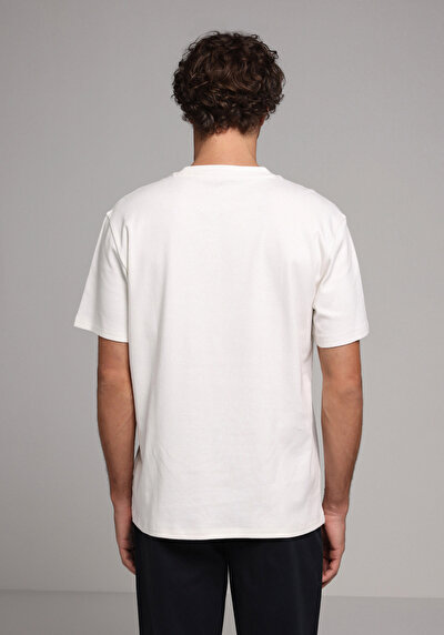 Image de T-shirt À Manches Courtes Blanc Comfort Fit Droit Homme