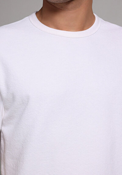 Image de T-shirt À Manches Courtes Blanc Comfort Fit Droit Homme