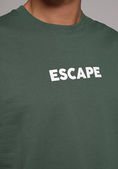Afficher les détails de T-shirt À Manches Courtes Vert Comfort Fit Droit Homme