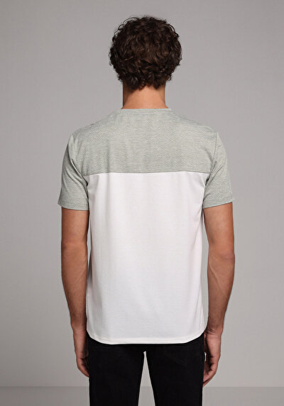 Image de T-shirt À Manches Courtes Vert Regular Fit Droit Homme