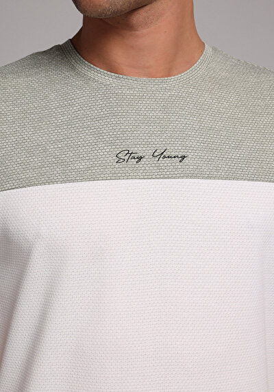 Image de T-shirt À Manches Courtes Vert Regular Fit Droit Homme