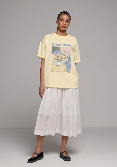 Image de Jupe Blanc Midi Droit Uni Maxi Femme