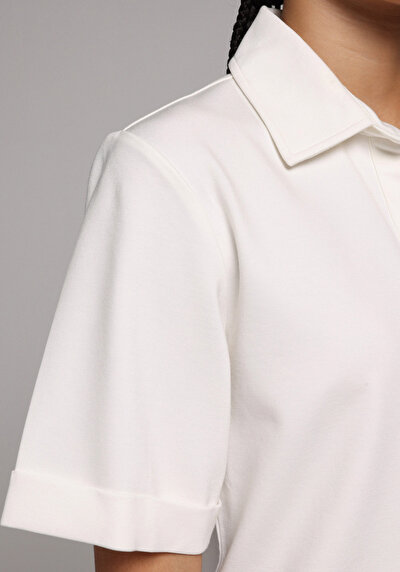 Image de Blanc Regular Fit Droit Verrouillage Femme