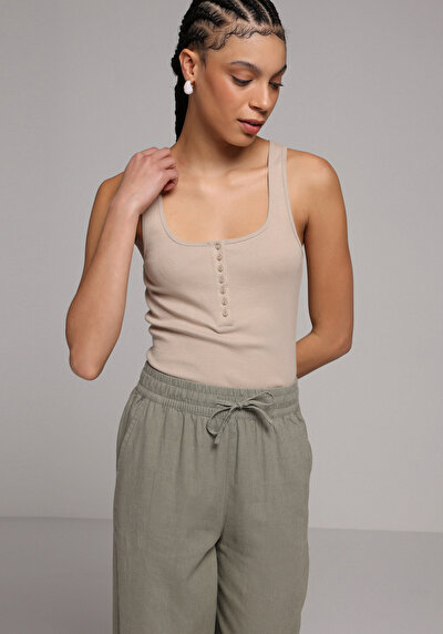 Image de Athlète Beige Slim Fit Femme