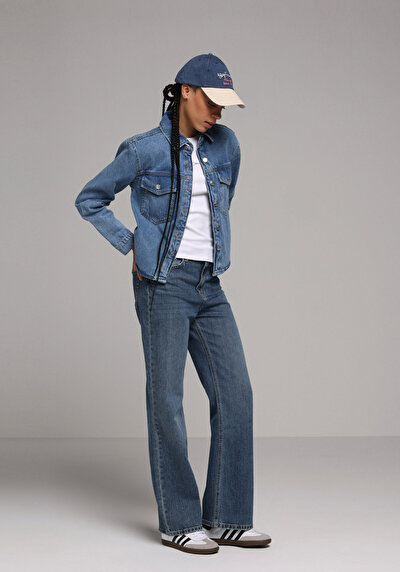 Image de 900 Laris Pantalon    En Jean Straight Fit Femme