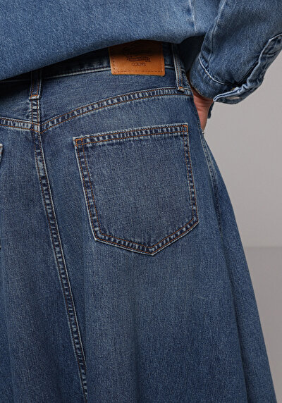 Image de Jupe Regular Fit Droit Jean Maxi Femme