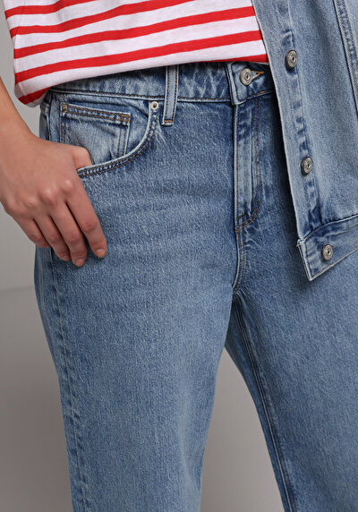 Image de 970 Berry Pantalon  Wide Leg High Rise En Jean Regular Fit Femme