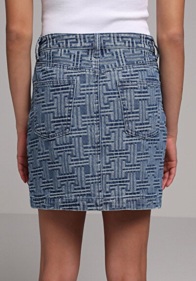 Image de Jupe Slim Fit Jakarli Jacquard Mini Femme