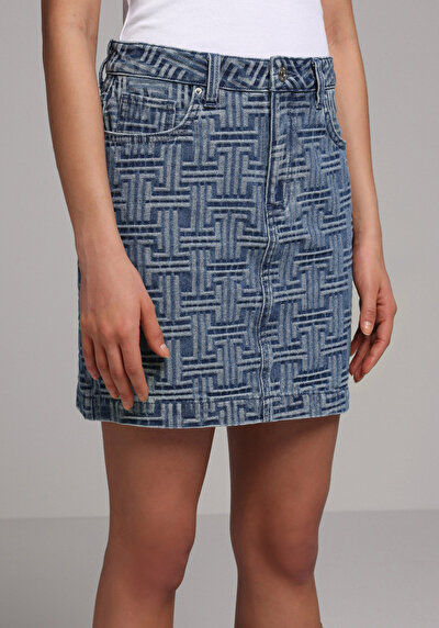 Image de Jupe Slim Fit Jakarli Jacquard Mini Femme