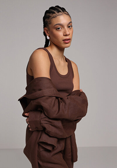 Image de Athlète Marron Slim Fit Femme
