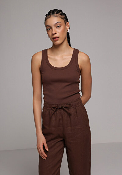 Image de Athlète Marron Slim Fit Femme