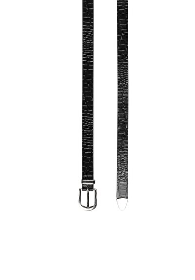 Afficher les détails de Ceinture Noir Modern Fit Femme