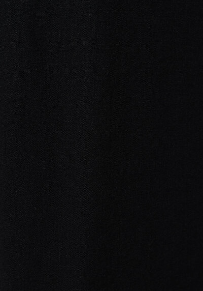 Afficher les détails de Pantalon Noir Wide Leg High Rise En Uni Regular Fit Femme