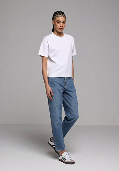 Image de 896 Maria Pantalon En Jean Mom Fit Femme