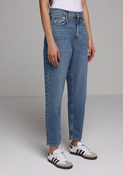Image de 896 Maria Pantalon En Jean Mom Fit Femme