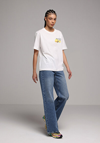 Image de 970 Berry Pantalon En Jean Regular Fit Femme