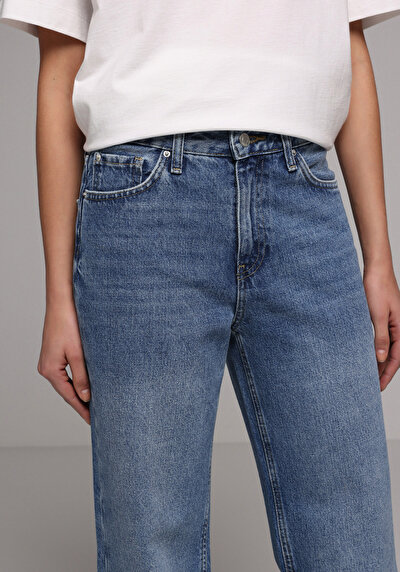 Image de 970 Berry Pantalon    En Jean Regular Fit Femme
