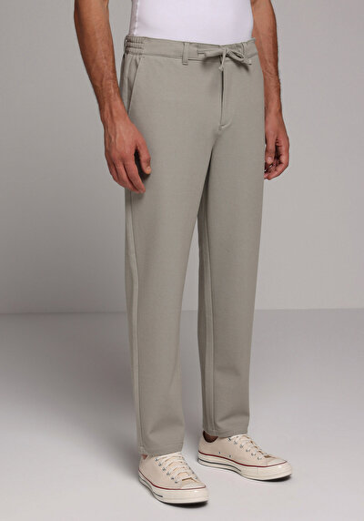Image de Pantalon Vert Straight Leg Medium Rise En Verrouillage Regular Fit Homme