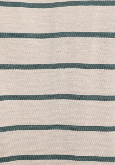 Afficher les détails de T-shirt À Manches Courtes Beige Regular Fit Rayé Homme