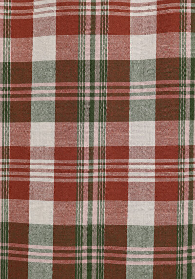 Afficher les détails de Chemise À Manches Courtes Vert Plaid Regular Fit Homme