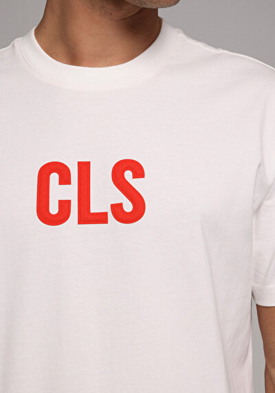 Image de T-shirt À Manches Courtes Blanc Comfort Fit Droit Homme