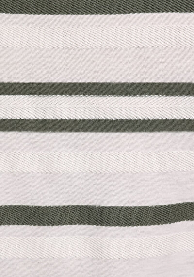 Afficher les détails de T-shirt À Manches Courtes Blanc Regular Fit Rayé Homme
