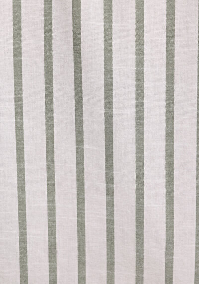 Afficher les détails de Chemise À Manches Courtes Vert Rayé Regular Fit Homme