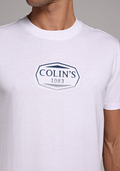 Image de T-shirt À Manches Courtes Blanc Regular Fit Droit Homme