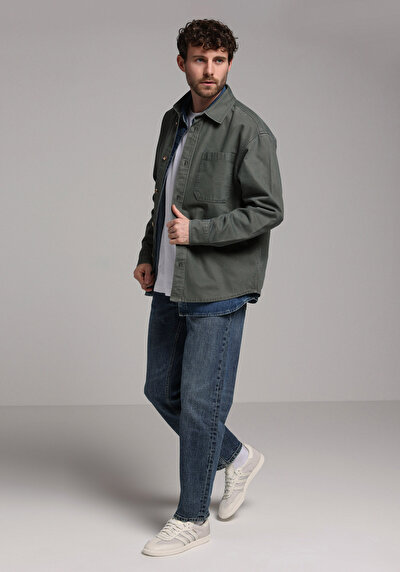 Image de Surchemise Kaki Oversize Fit Homme