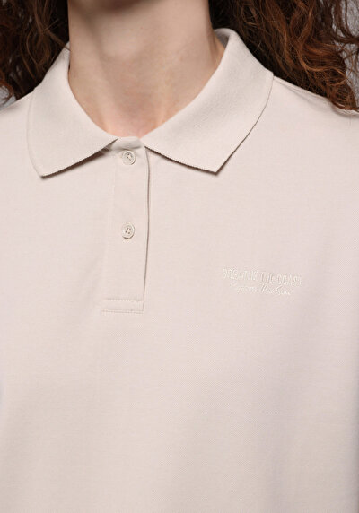 Image de Beige Regular Fit Brodé Pique Femme