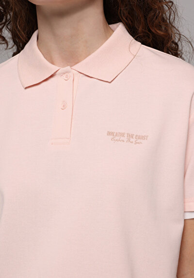 Afficher les détails de Rose Regular Fit  Brodé Pique Femme