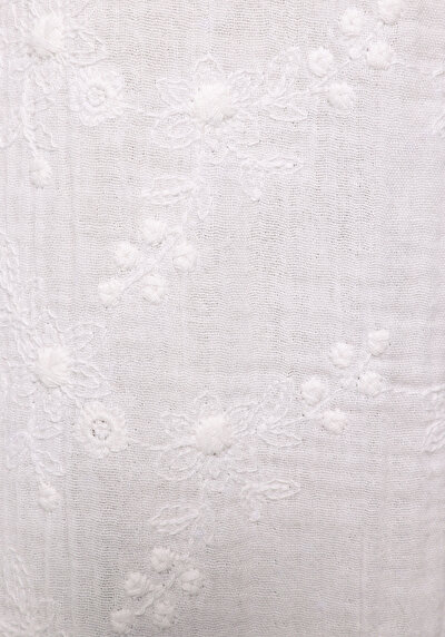 Afficher les détails de Chemise À Manches Longues Blanc Regular Fit Droit Mousseline Femme