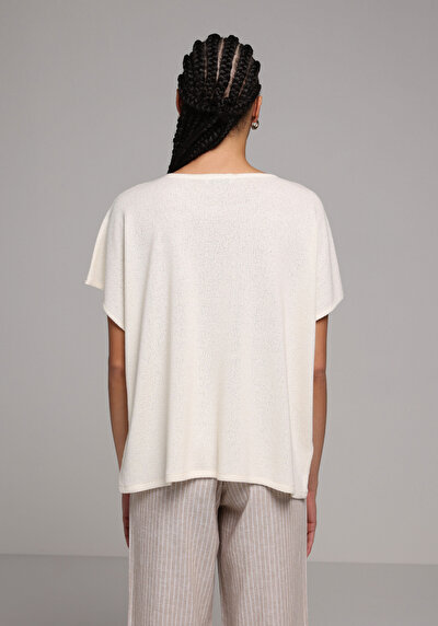 Image de Tricoter Ecru Relaxed Fit  Femme