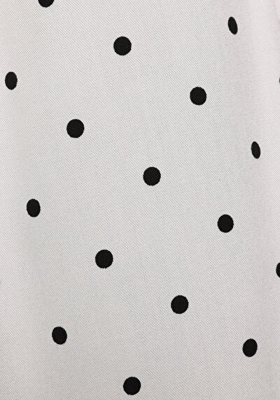 Afficher les détails de Chemise À Manches Longues Ecru Regular Fit Pois Sergé Femme