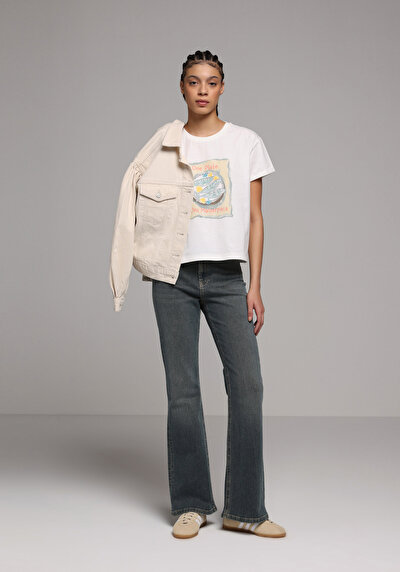 Image de 791 Monica Pantalon Bootcut Medium Rise En Jean Regular Fit Femme