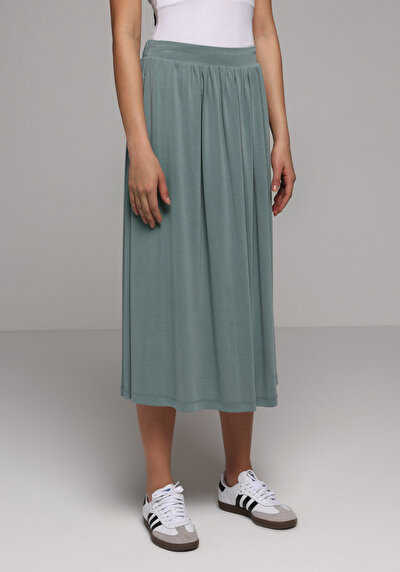 Afficher les détails de Jupe Vert Regular Fit Droit Supreme Mdi Femme