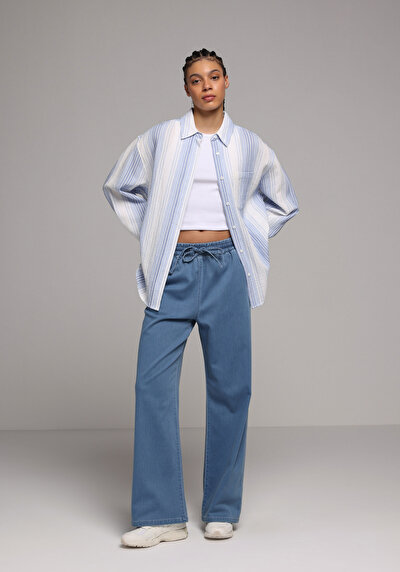 Image de 970 Berry Pantalon En Jean Regular Fit Femme