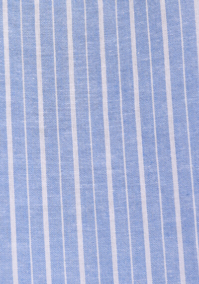 Afficher les détails de Chemise À Manches Courtes Bleu Rayé Fashion Fit Femme
