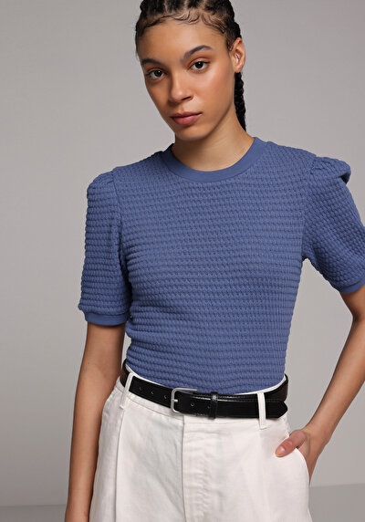 Image de Tricoter Bleu Slim Fit  Femme