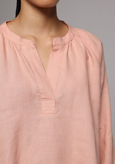 Image de Chemise À Manches Longues Saumon Fashion Fit Femme