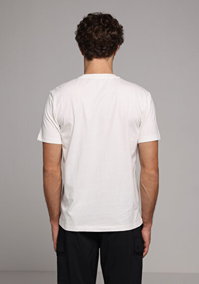 Image de T-shirt À Manches Courtes Blanc Regular Fit Droit Homme