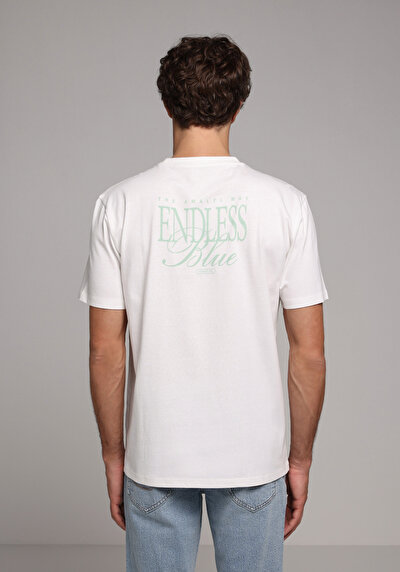 Image de T-shirt À Manches Courtes Blanc Comfort Fit Droit Homme