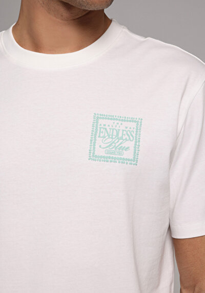 Image de T-shirt À Manches Courtes Blanc Comfort Fit Droit Homme