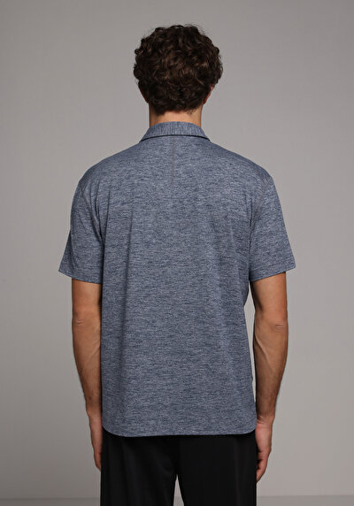 Image de T-shirt Polo À Manches Courtes Marine Droit Comfort Fit Homme