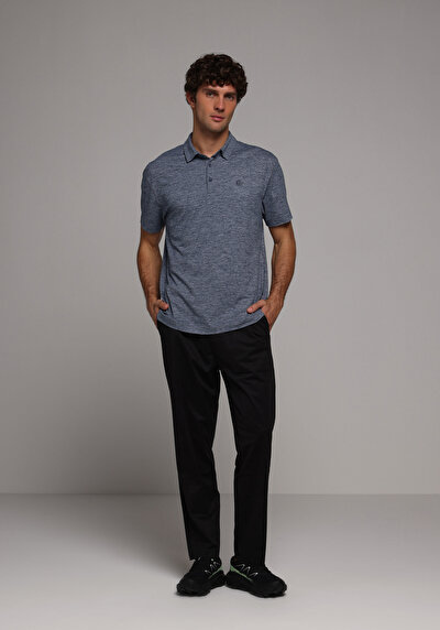 Image de T-shirt Polo À Manches Courtes Marine Droit Comfort Fit Homme