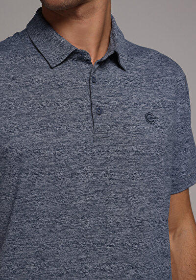 Image de T-shirt Polo À Manches Courtes Marine Droit Comfort Fit Homme
