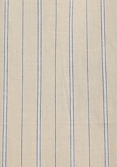 Afficher les détails de Chemise À Manches Longues Jaune Boxy Fit Rayé Ratière Homme